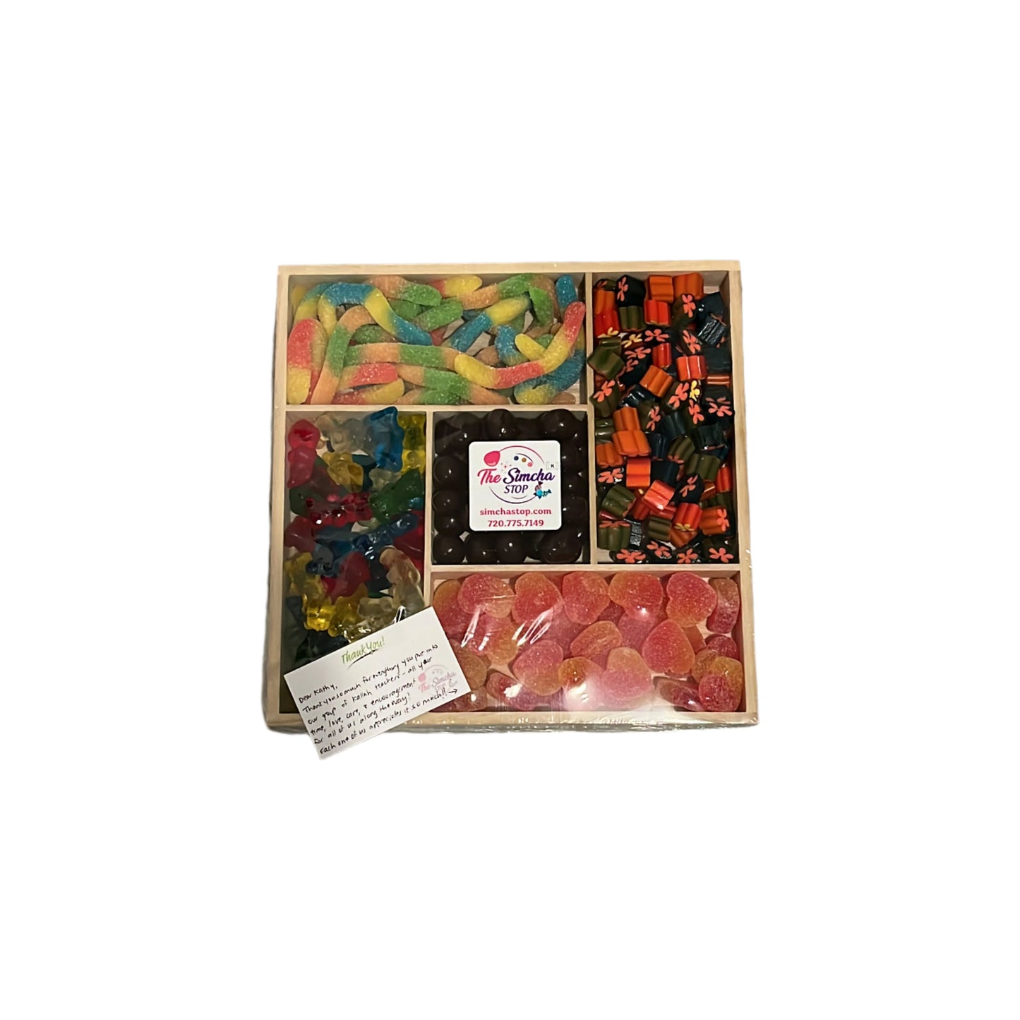 10" Five Section wood Candy Tray