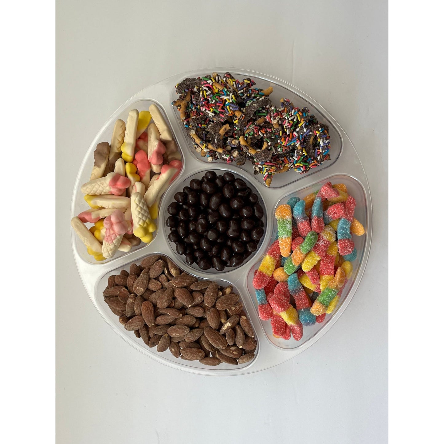 12" 5 section round tray