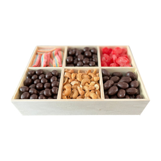 6 sectional wooden tray (deep)