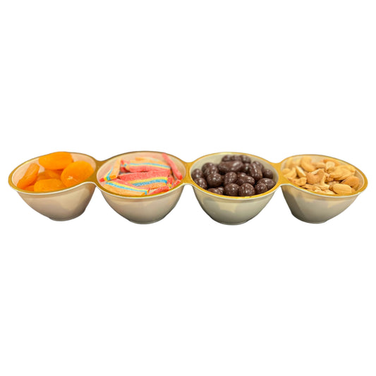 4 section bowls tray