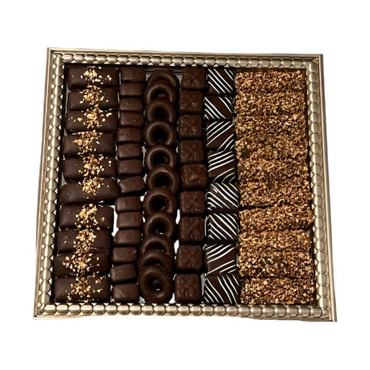 Square Mirrored Tray with Chocolates