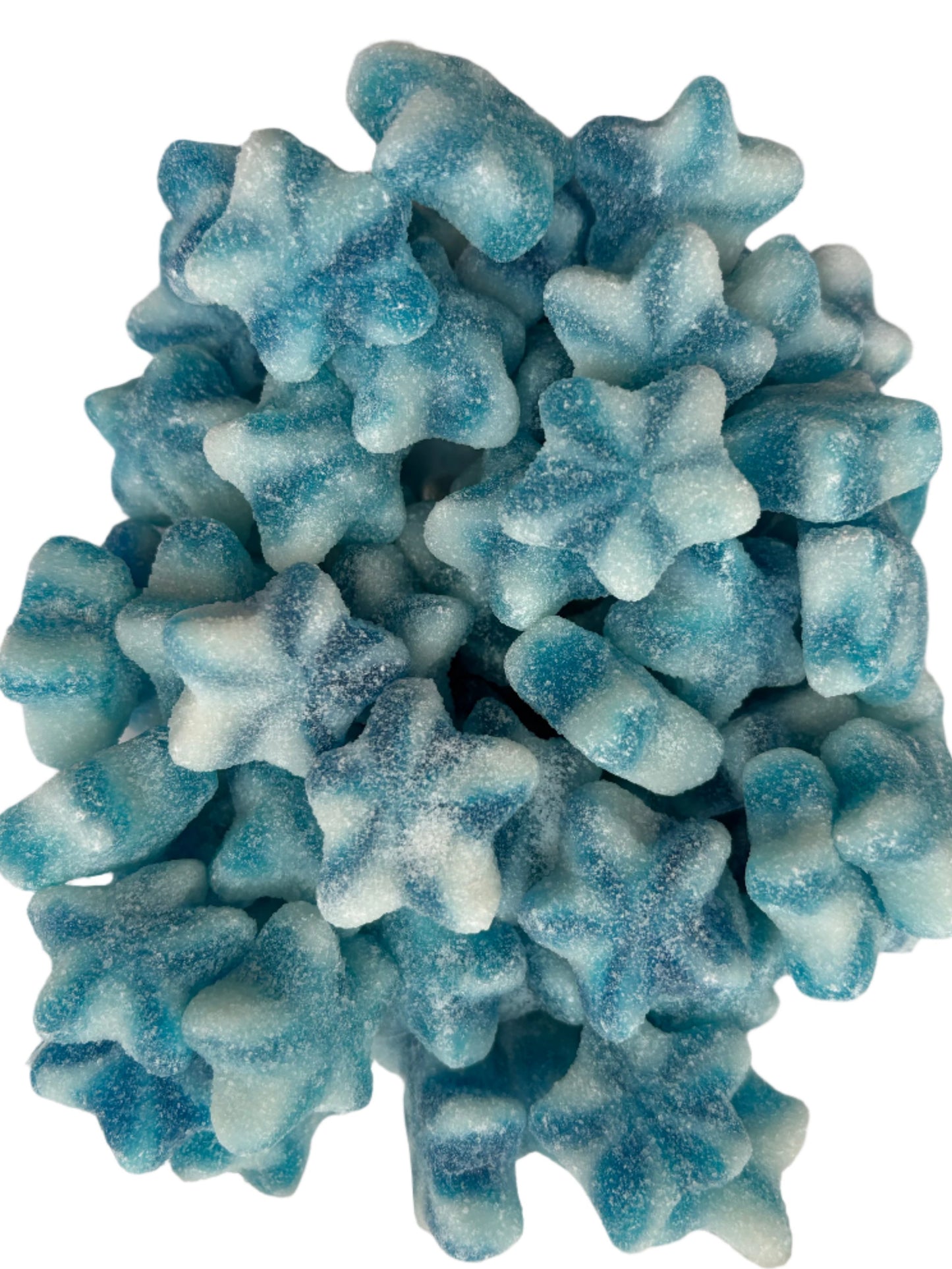 Blue and white twist stars (gummies)